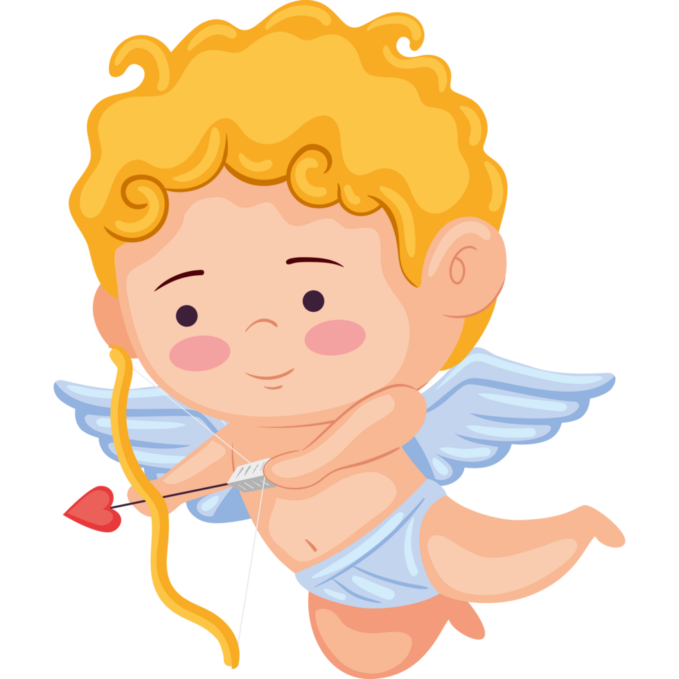 angel cupido con arco png