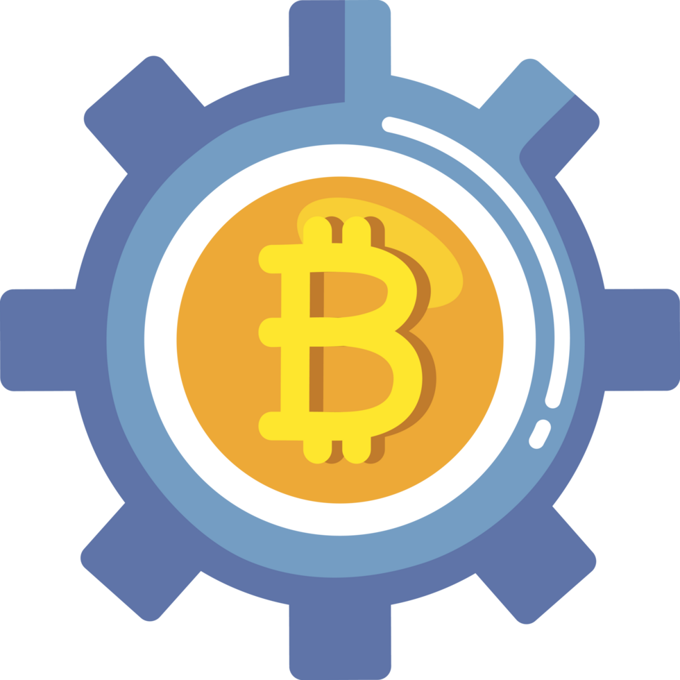 bitcoin in gear cryptocurrency png