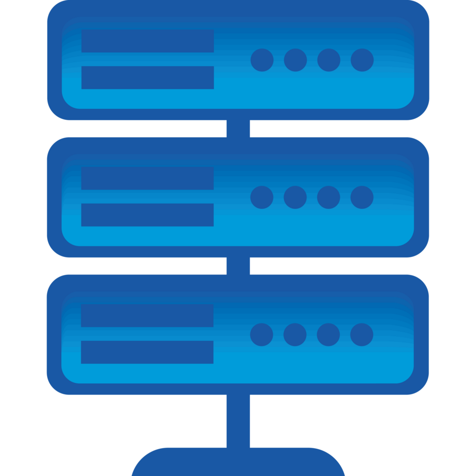 blue data server rack png