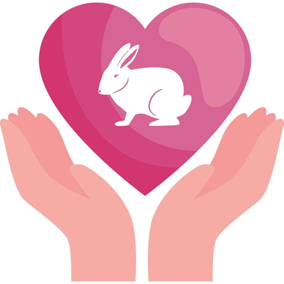 heart with rabbit png