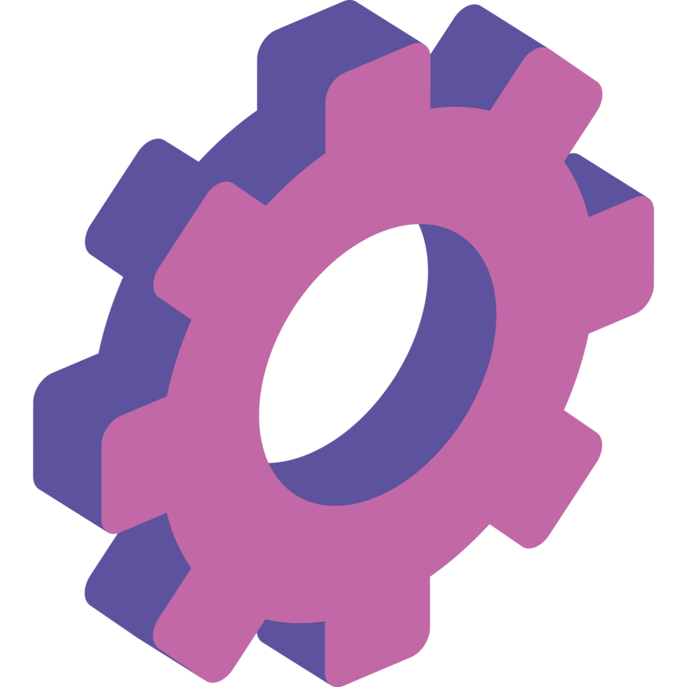 gear cog setting isometric png