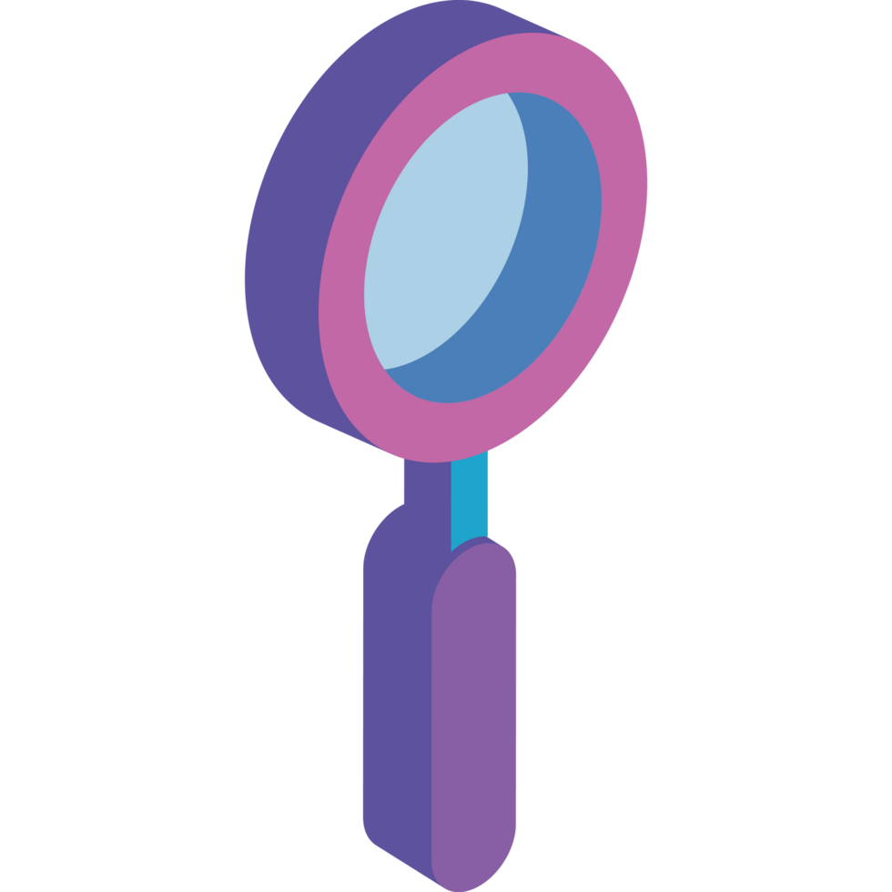 magnifying glass search isometric 24091722 PNG