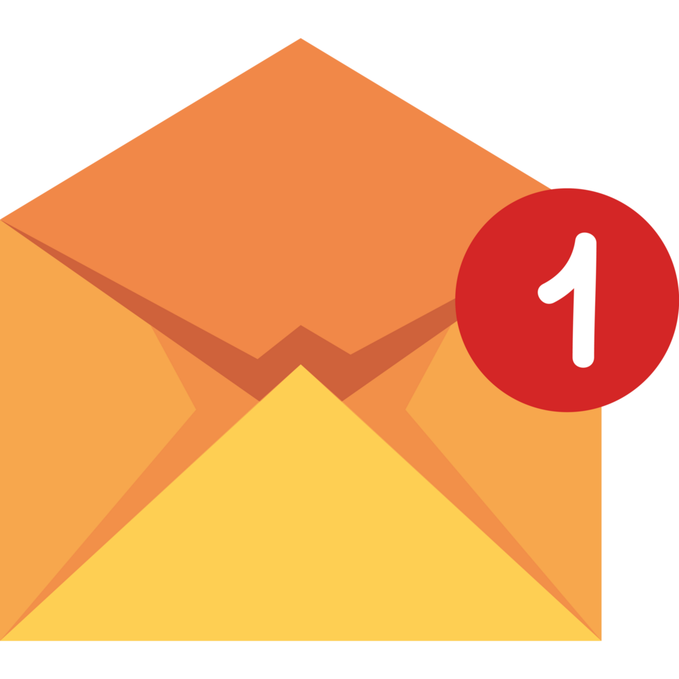 envelope mail with counter png