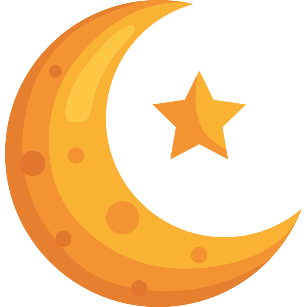 luna crescente e stella png