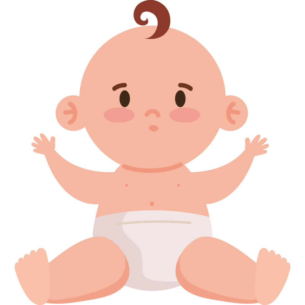 mignon petit bébé assis png