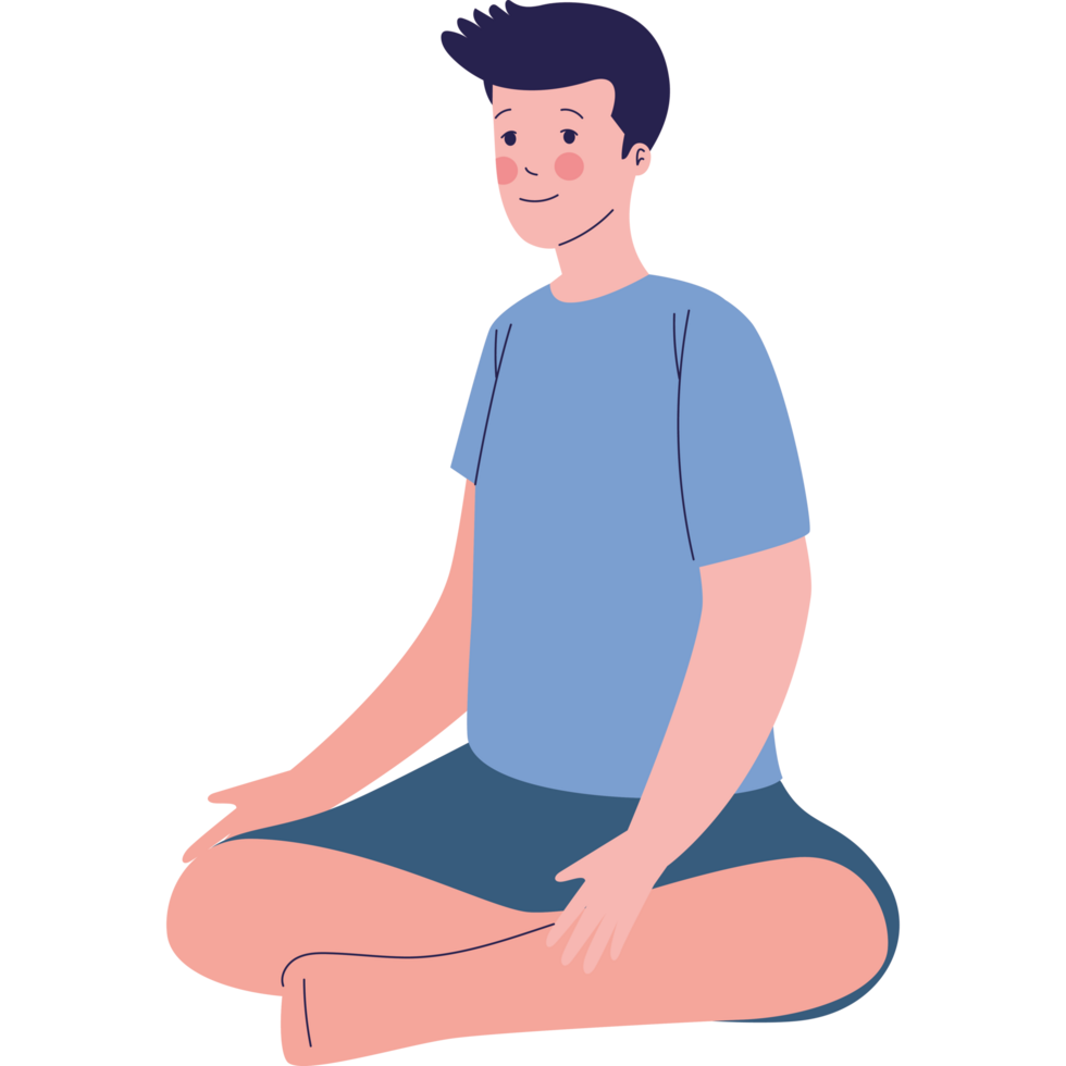male athlete in lotus position png
