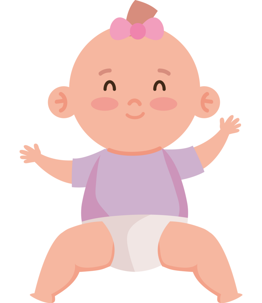 little girl baby seated png