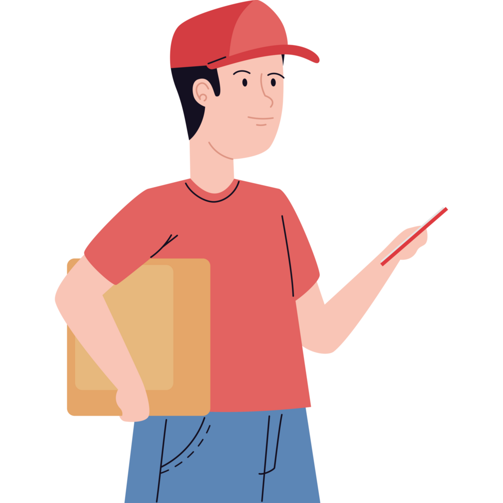 courier with box png