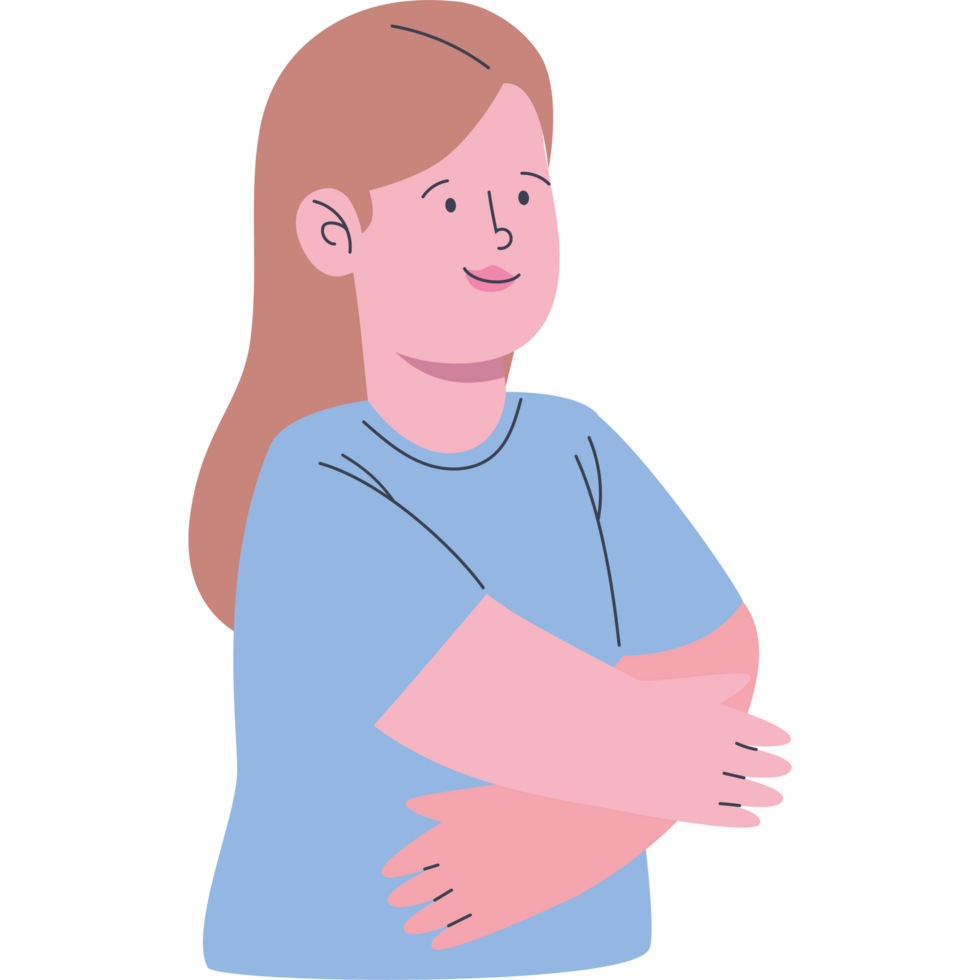 happy blond woman png