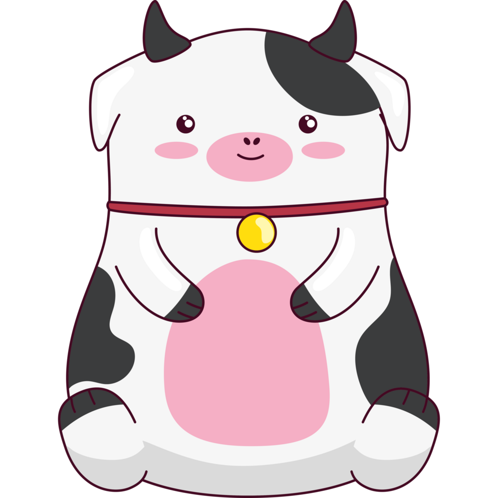 vaca fofa kawaii animal png