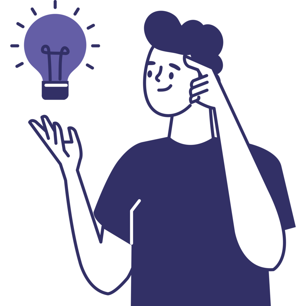 man with bulb light png