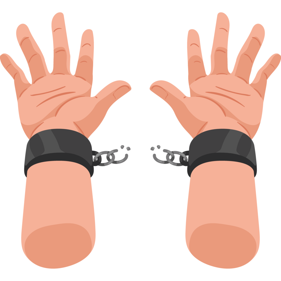 slave hands breaking handcuffs png