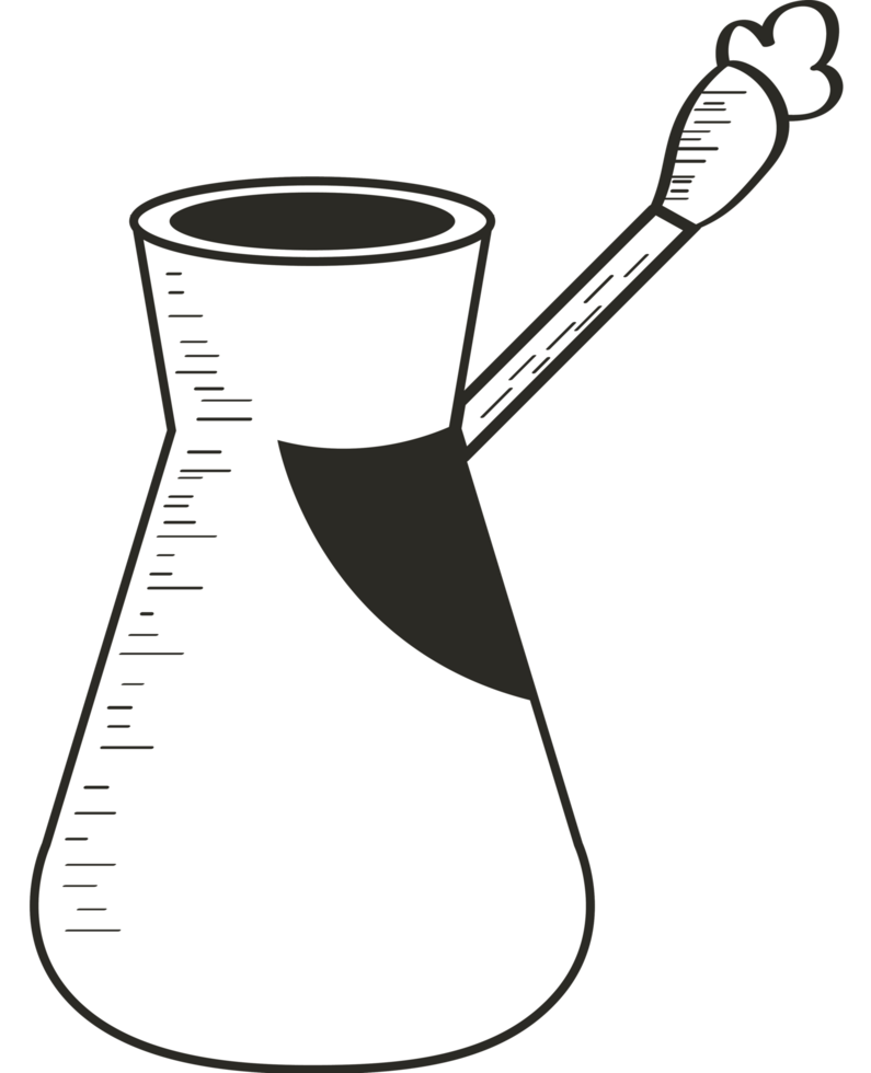 coffee pot sketch style png