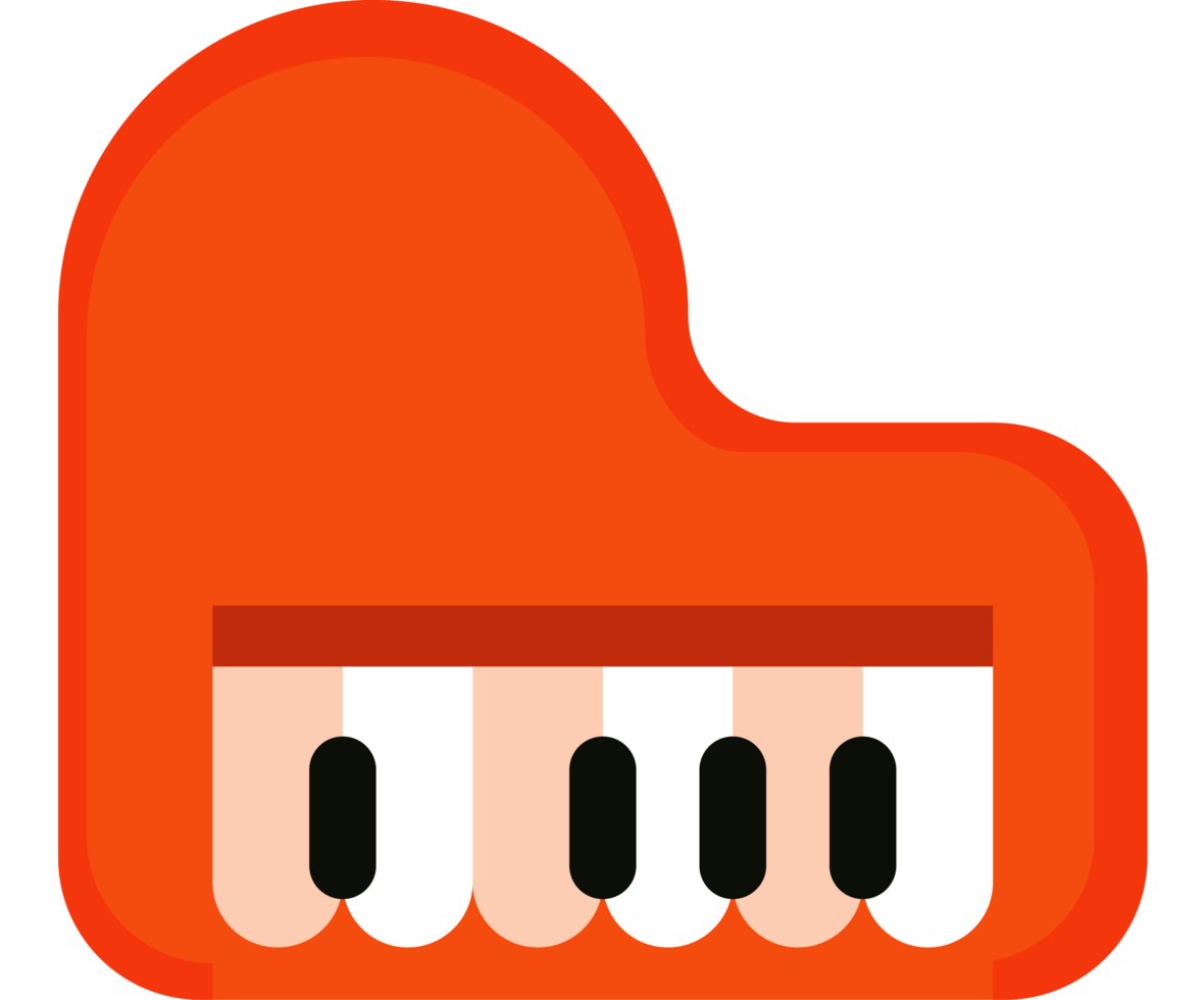 orange piano instrument musical png