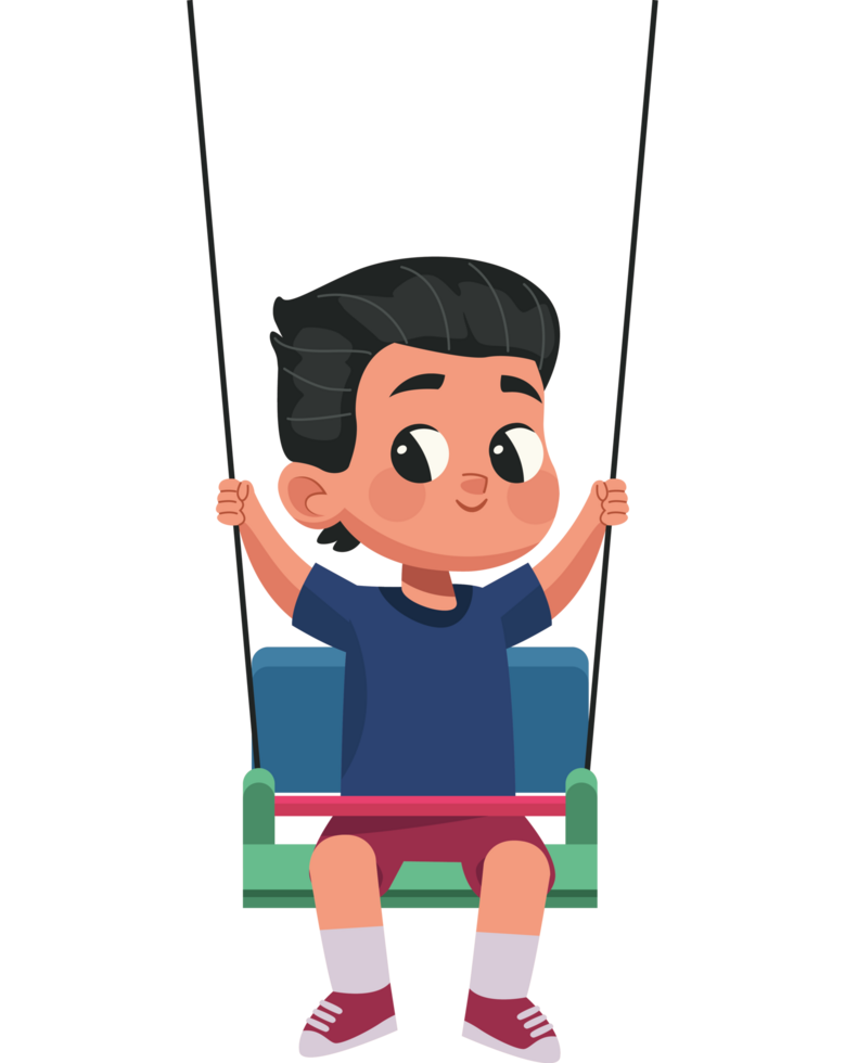 little boy in swing png