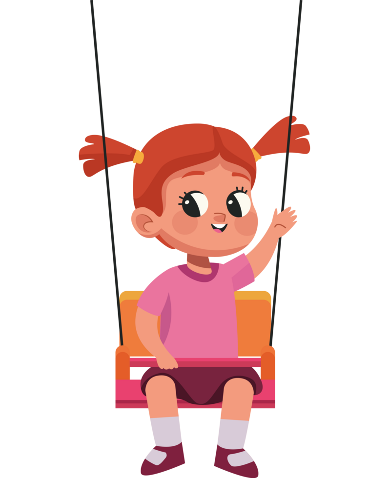 little girl in swing png