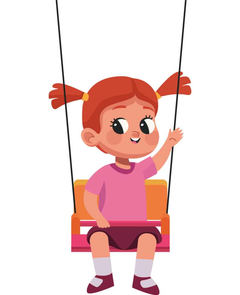 poco ragazza nel swing png