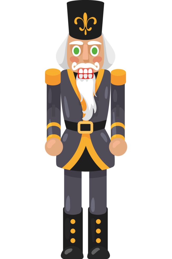 nutcracker soldier with gray uniform png