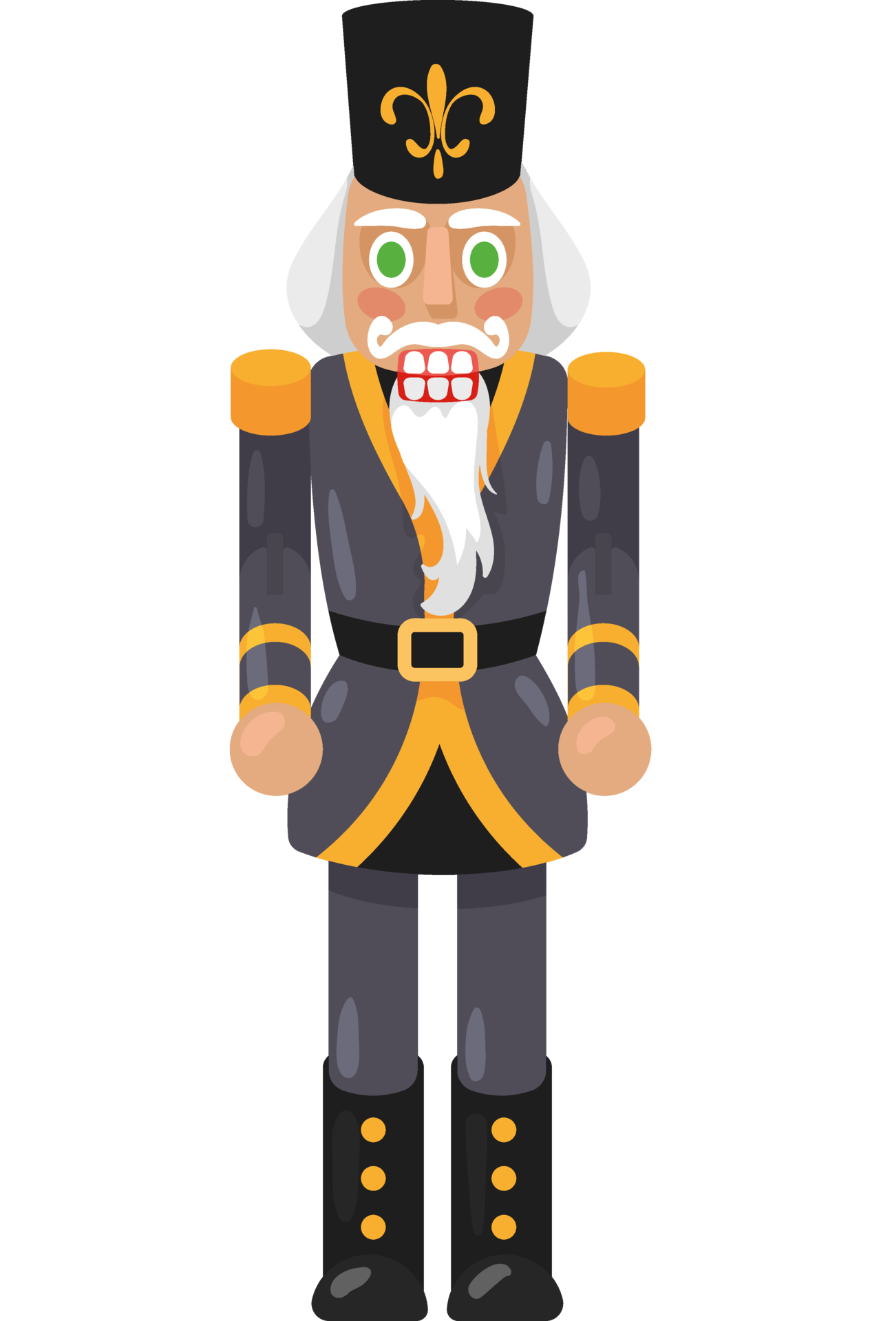 nutcracker soldier with gray uniform 24091978 PNG