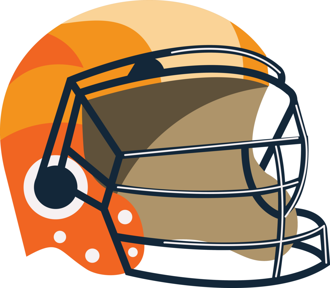 capacete laranja de futebol americano png