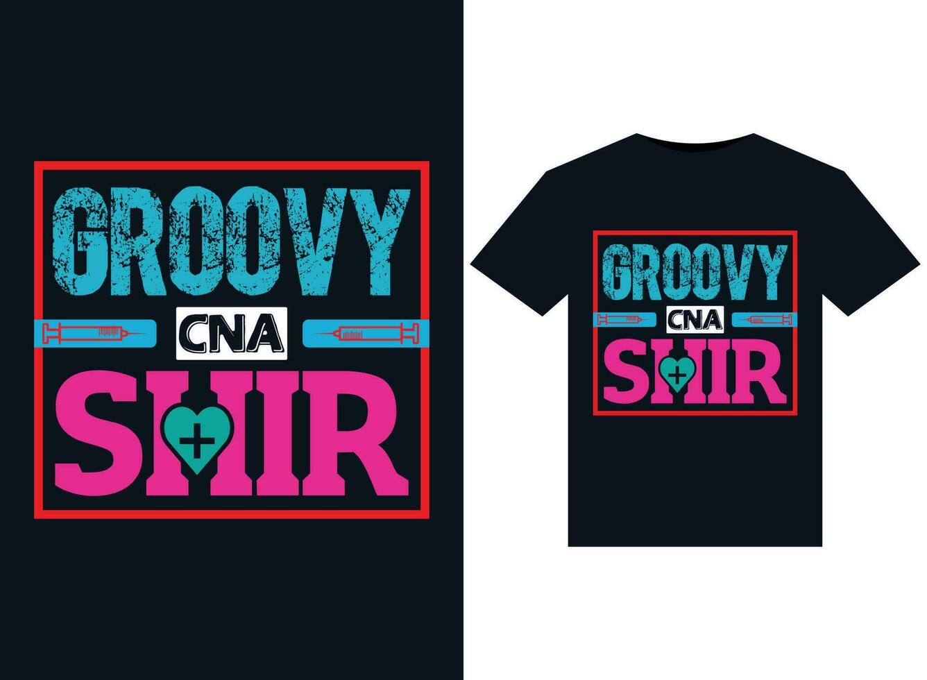 Groovy CNA shir illustrations for print-ready T-Shirts design vector