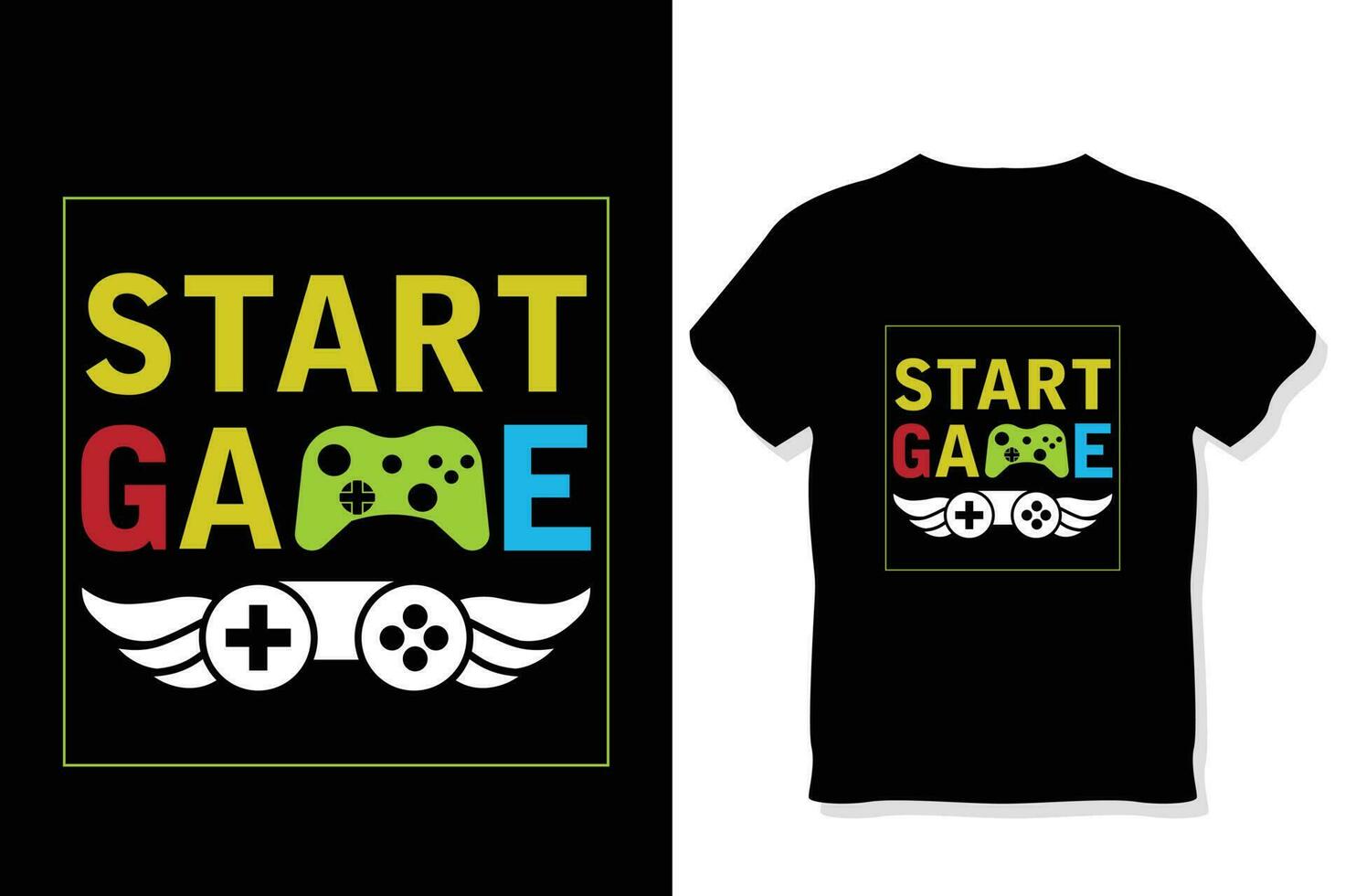 start game gaming  t shirt, gaming quotes t shirt, Gamer t-shirt Design vector