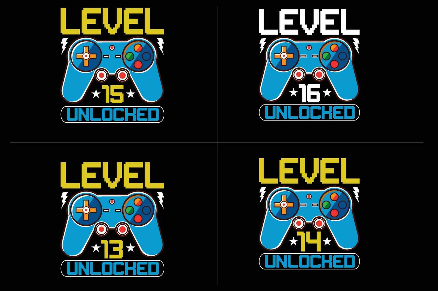 level unlocked gaming  t shirt, gaming quotes t shirt, Gamer t-shirt Design vector