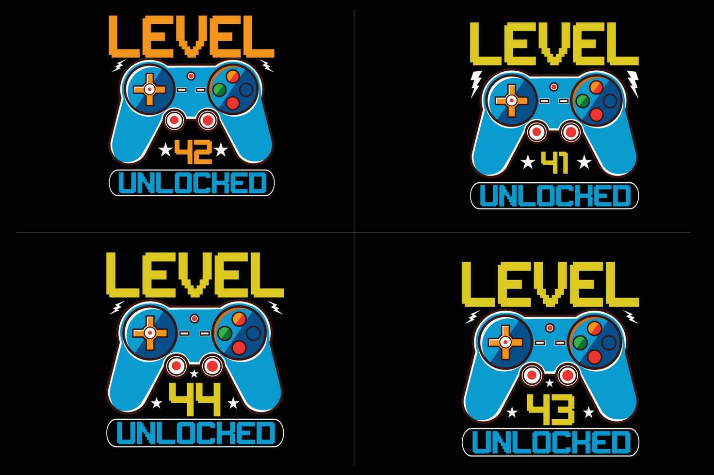 level unlocked gaming  t shirt, gaming quotes t shirt, Gamer t-shirt Design vector