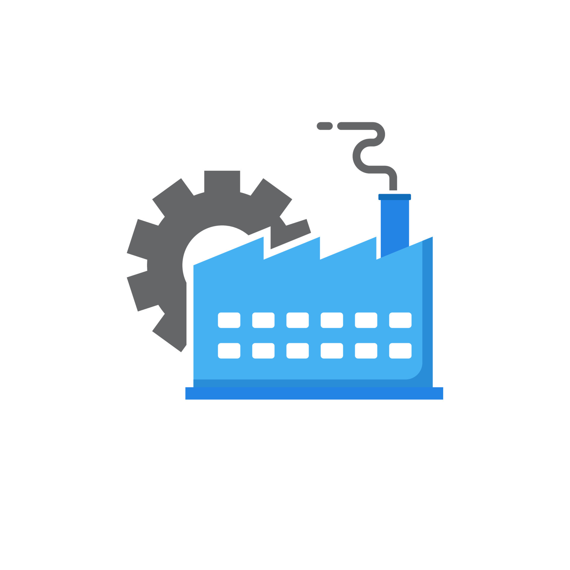 Manufacturing Icon With Flat Style Isolated On White Background manufacturing-icon-with-flat-style-isolated-on-white-background