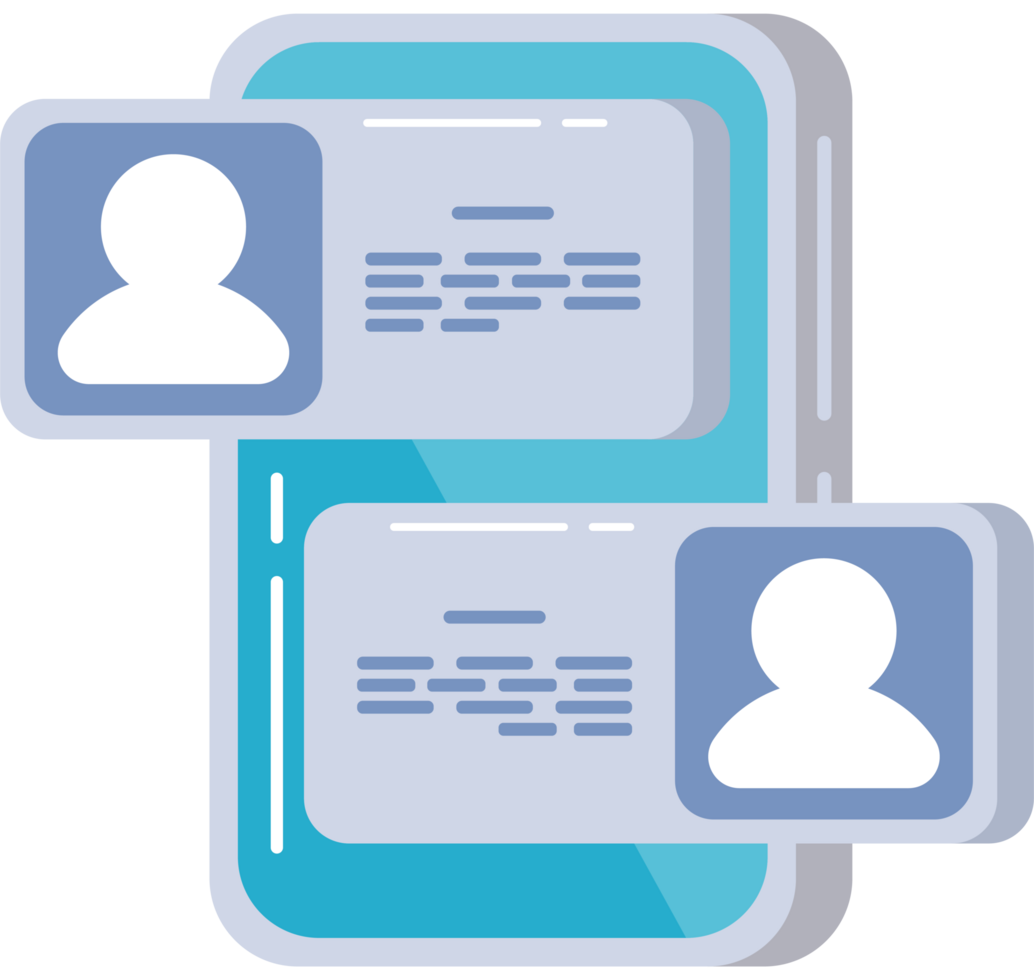 smartphone with contacts png