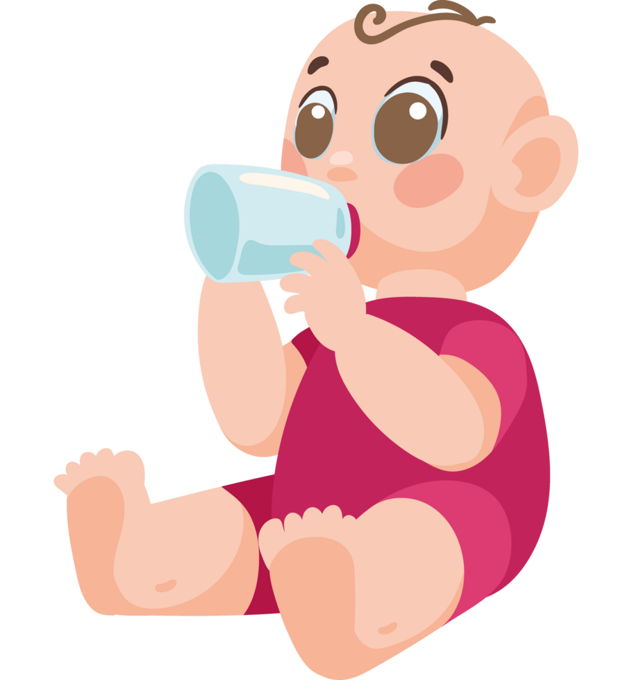 pequeño bebé bebiendo leche png