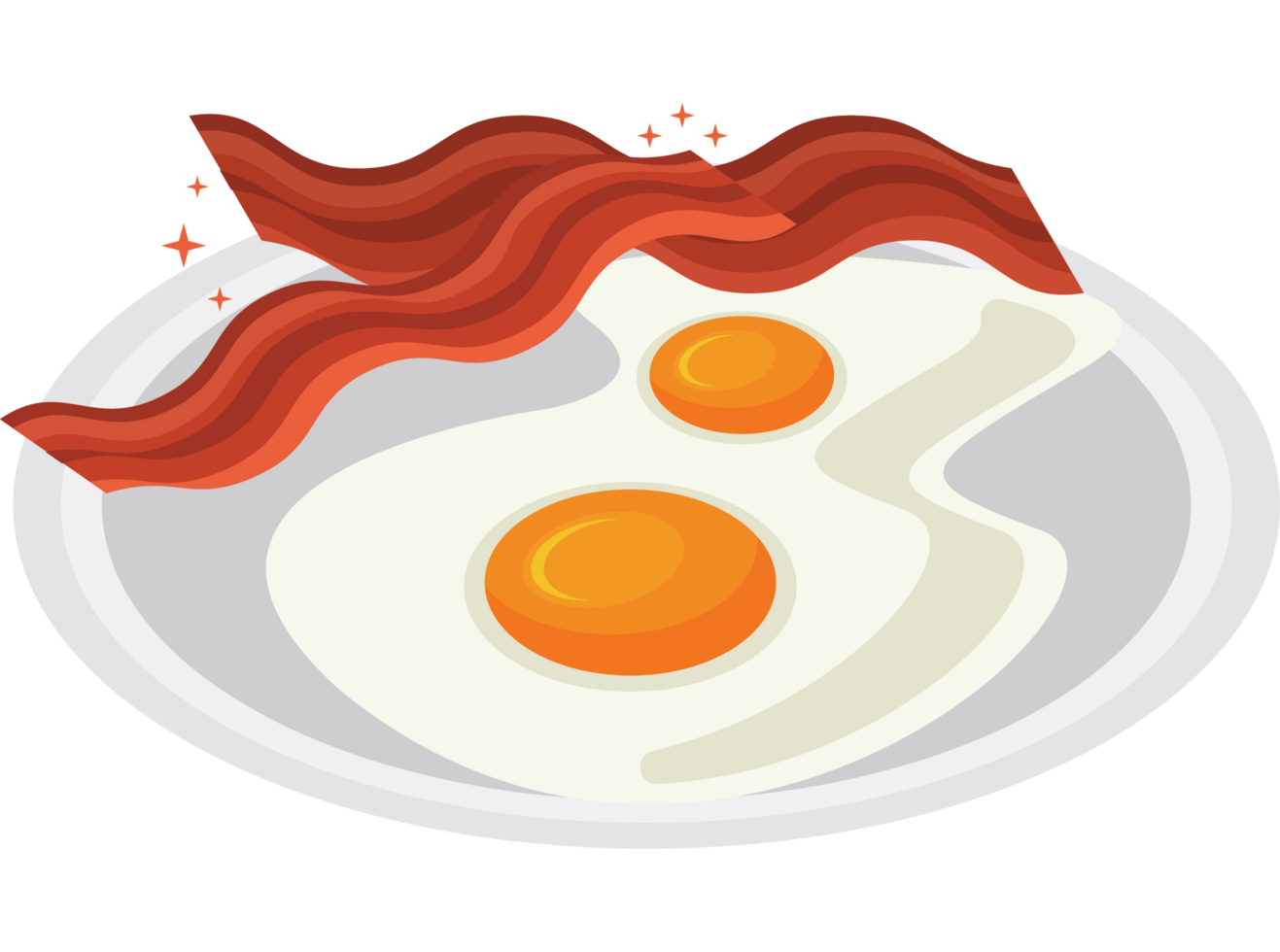 eggs and bacon frieds breakfast png