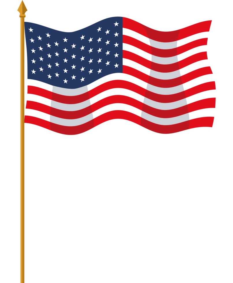 usa flag in pole png