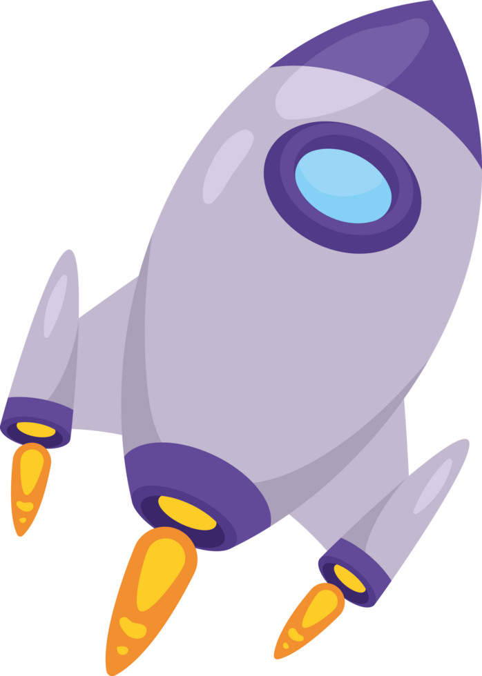 rocket flying space outer png