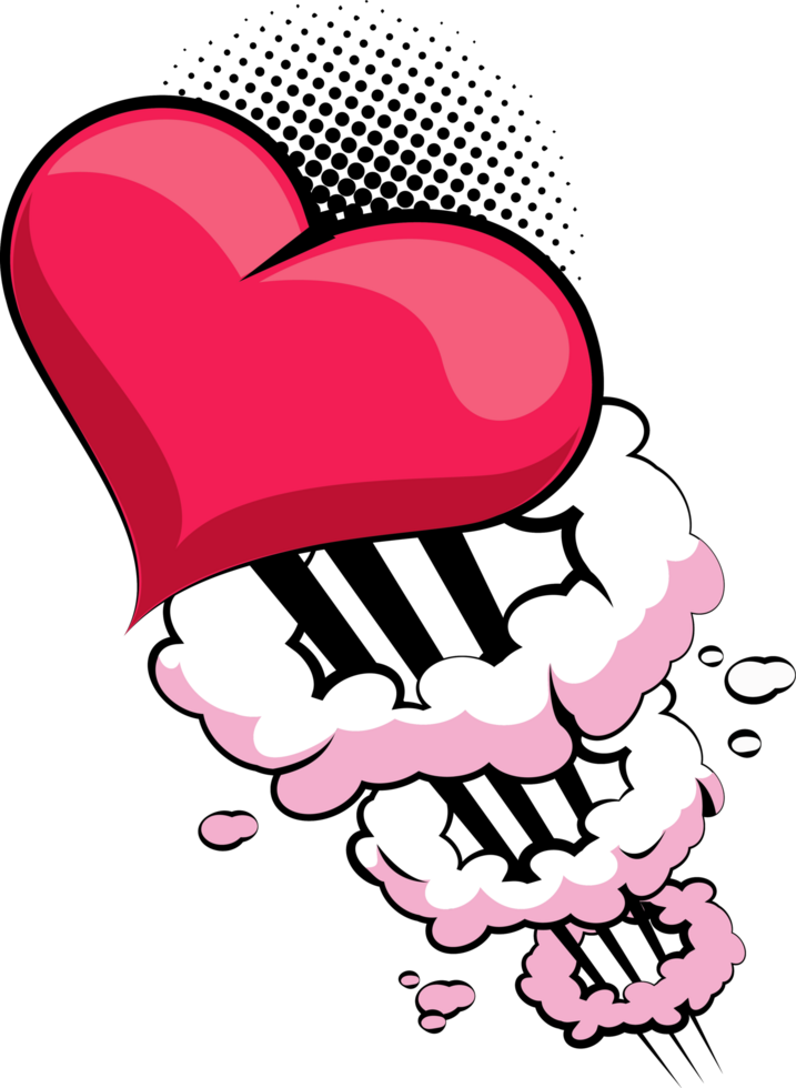 heart love with smoke rings png