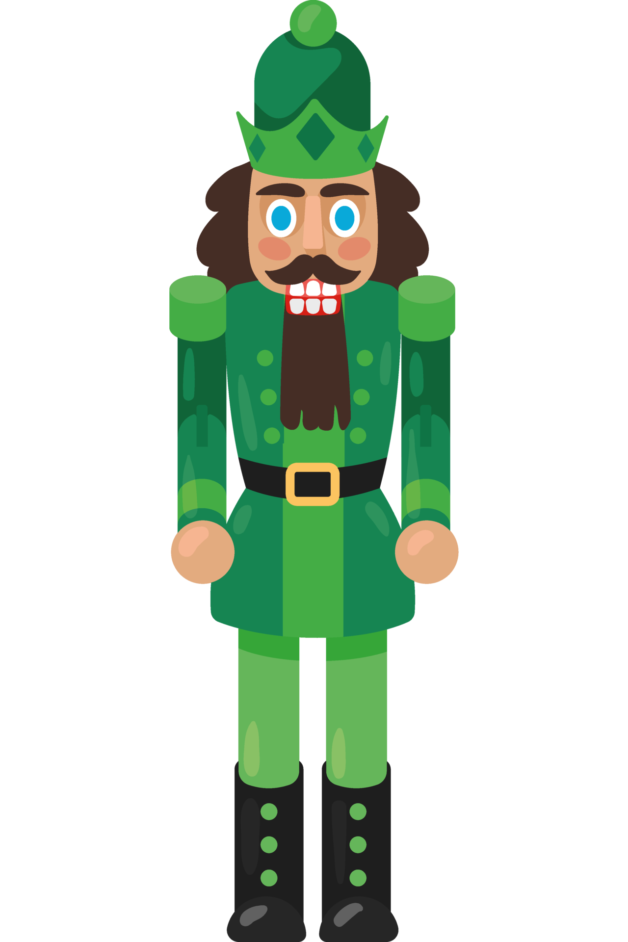 nutcracker soldier with green uniform 24092432 PNG
