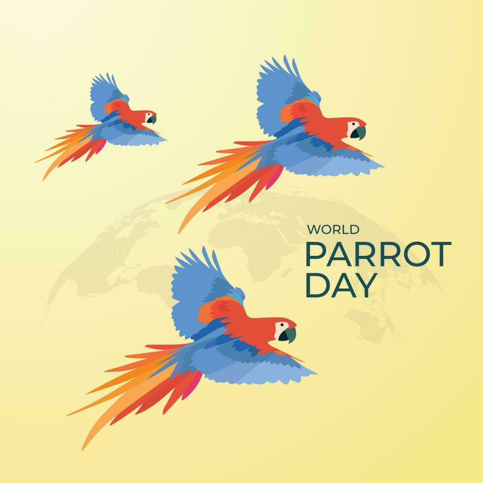 vector graphic of World Parrot Day good for World Parrot Day