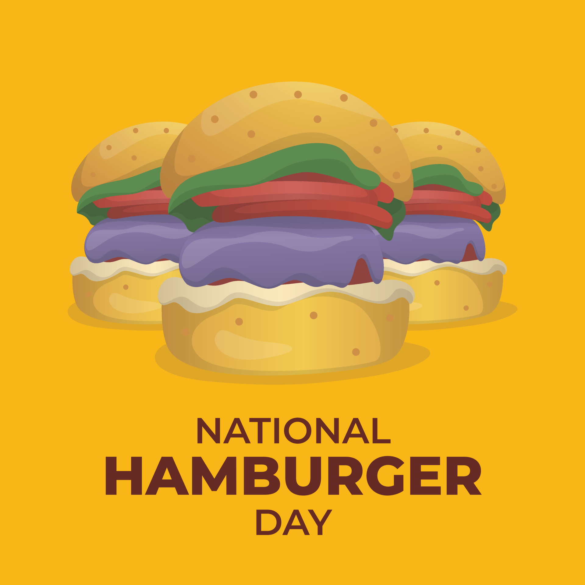vector graphic of national hamburger day good for national hamburger