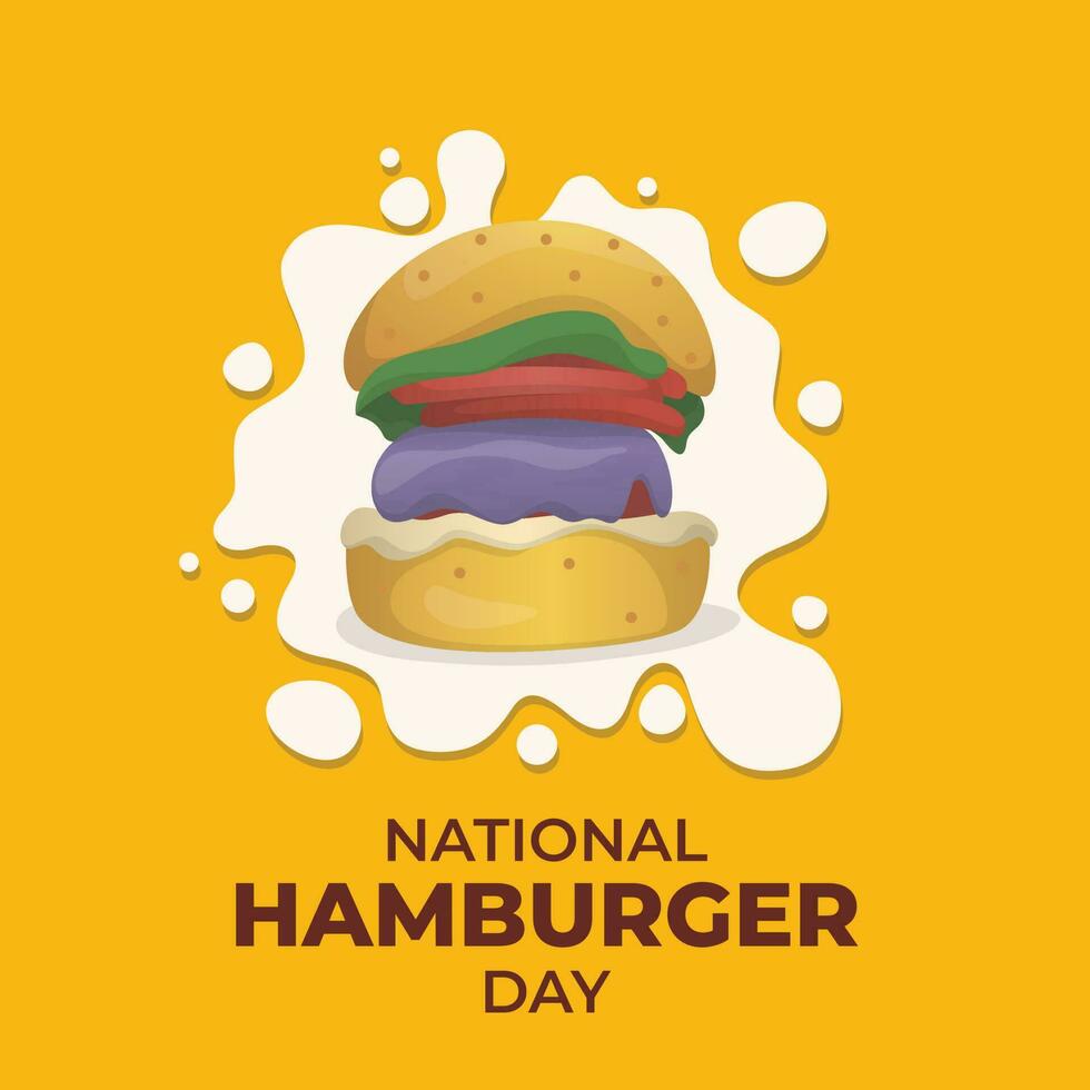 vector graphic of national hamburger day good for national hamburger