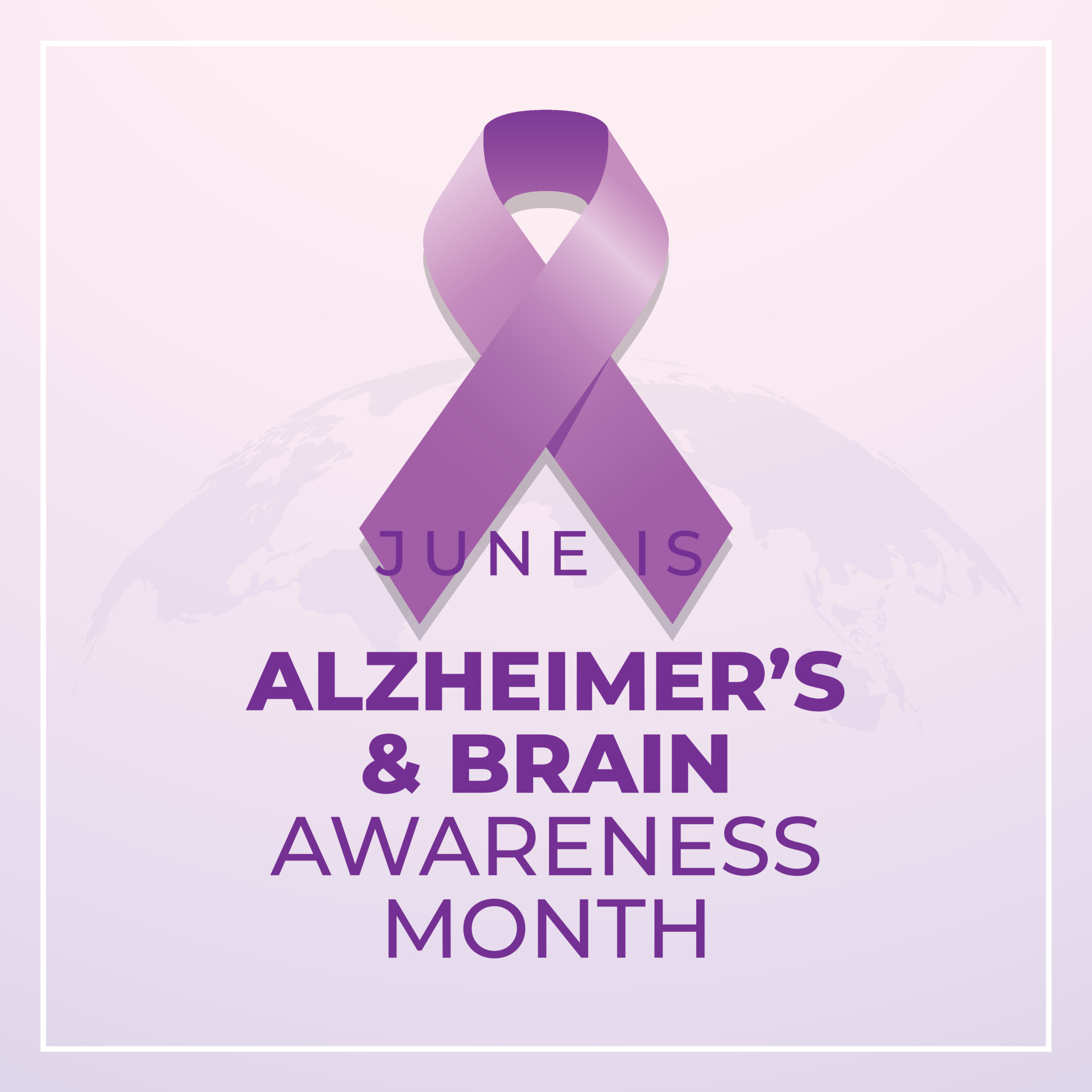vector graphic of Alzheimer and Brain Awareness Month good for