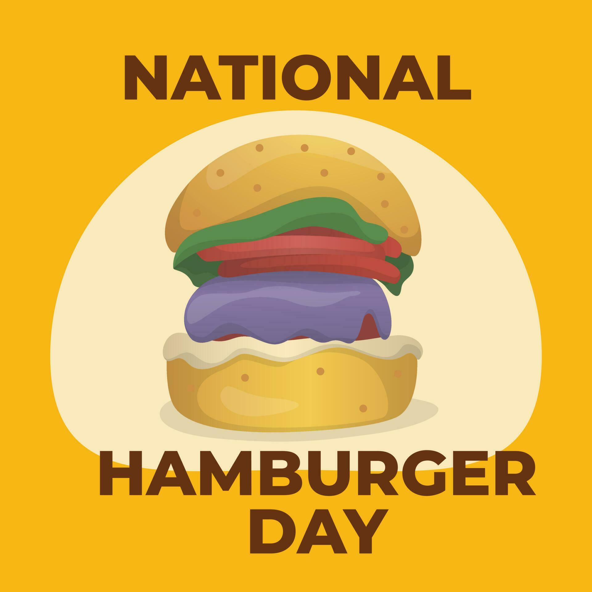 vector graphic of national hamburger day good for national hamburger