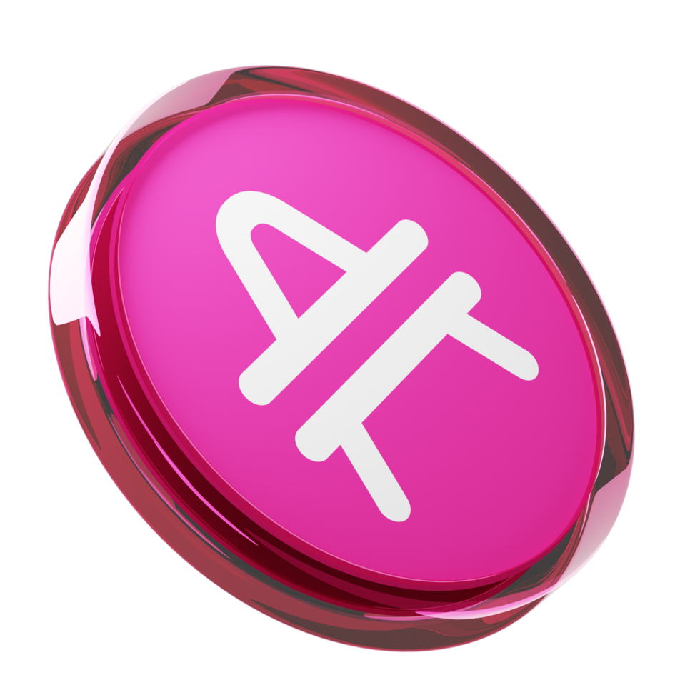Amp Glass Crypto Coin 3D Illustration png