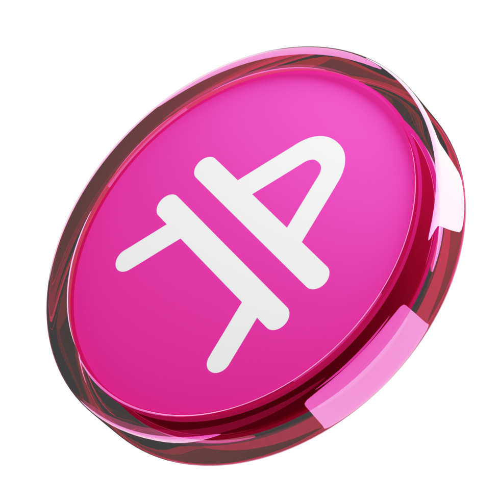 Amp Glass Crypto Coin 3D Illustration png