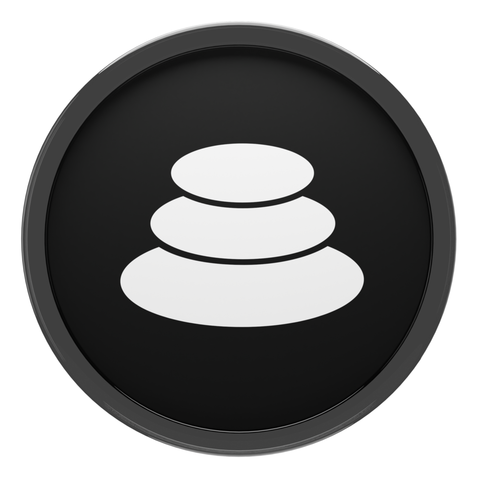 Balancer ,BAL Glass Crypto Coin 3D Illustration png