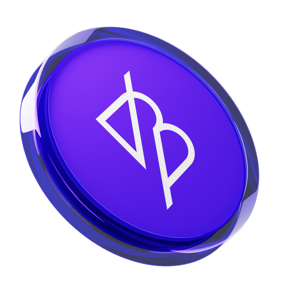 Band Protocol ,BAND Glass Crypto Coin 3D Illustration png