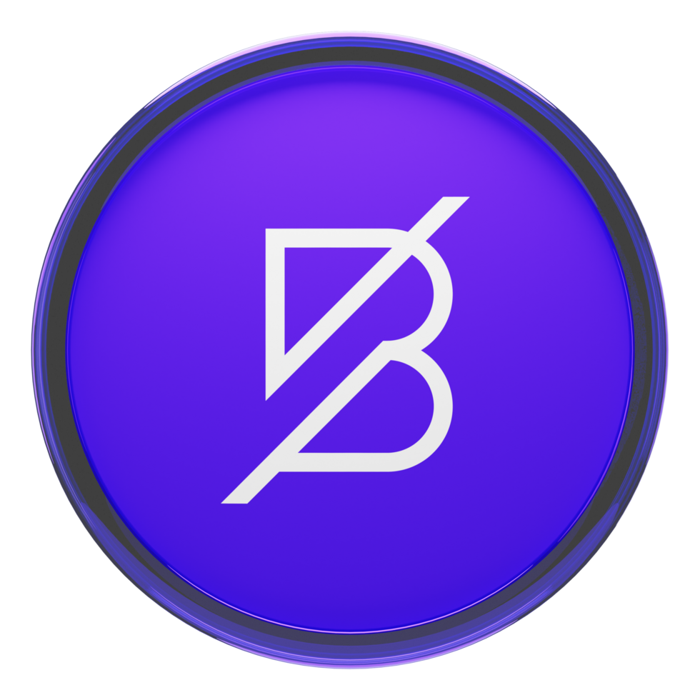 Band Protocol ,BAND Glass Crypto Coin 3D Illustration png