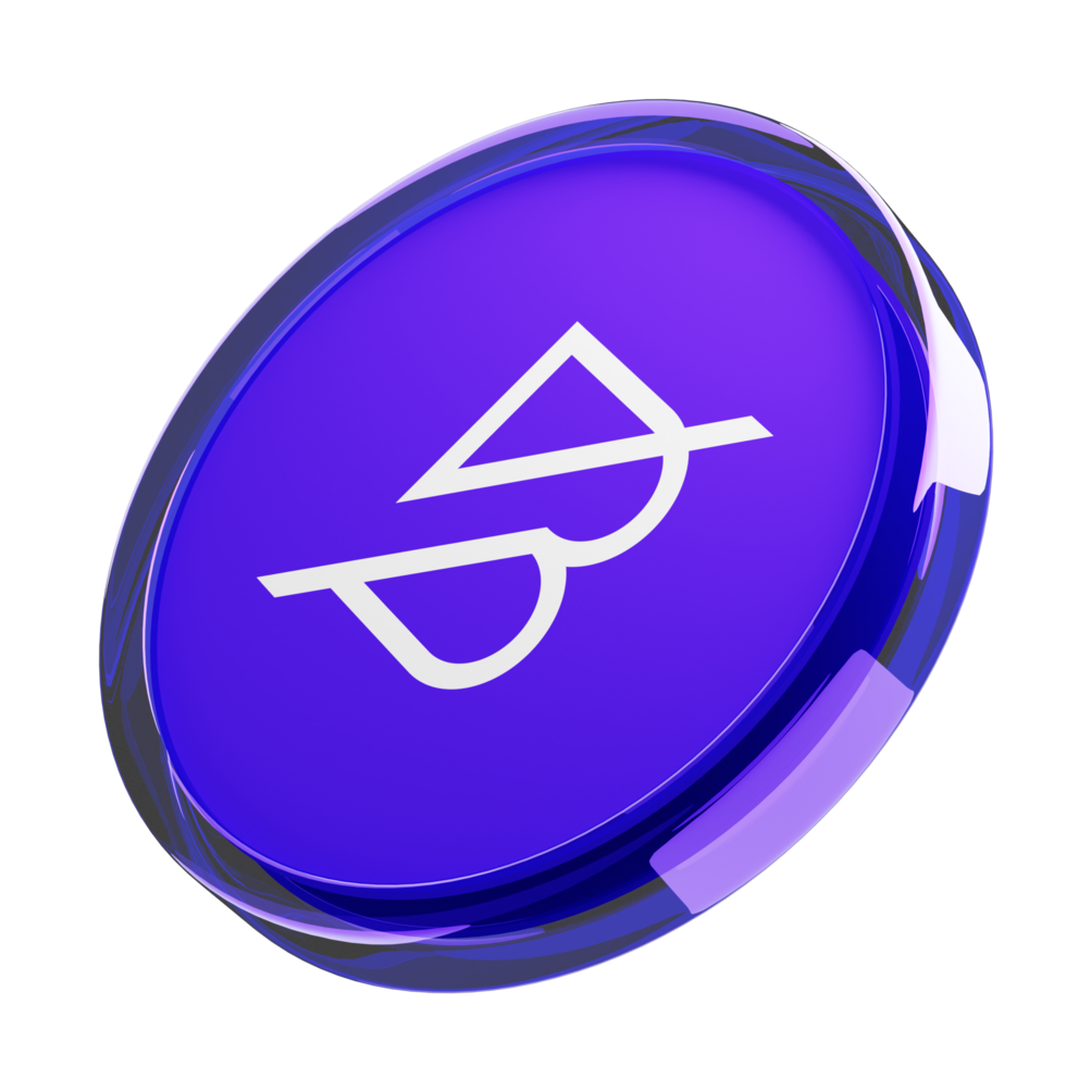 Band Protocol ,BAND Glass Crypto Coin 3D Illustration png