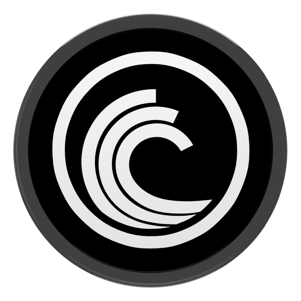 BitTorrent ,BTT Glass Crypto Coin 3D Illustration png