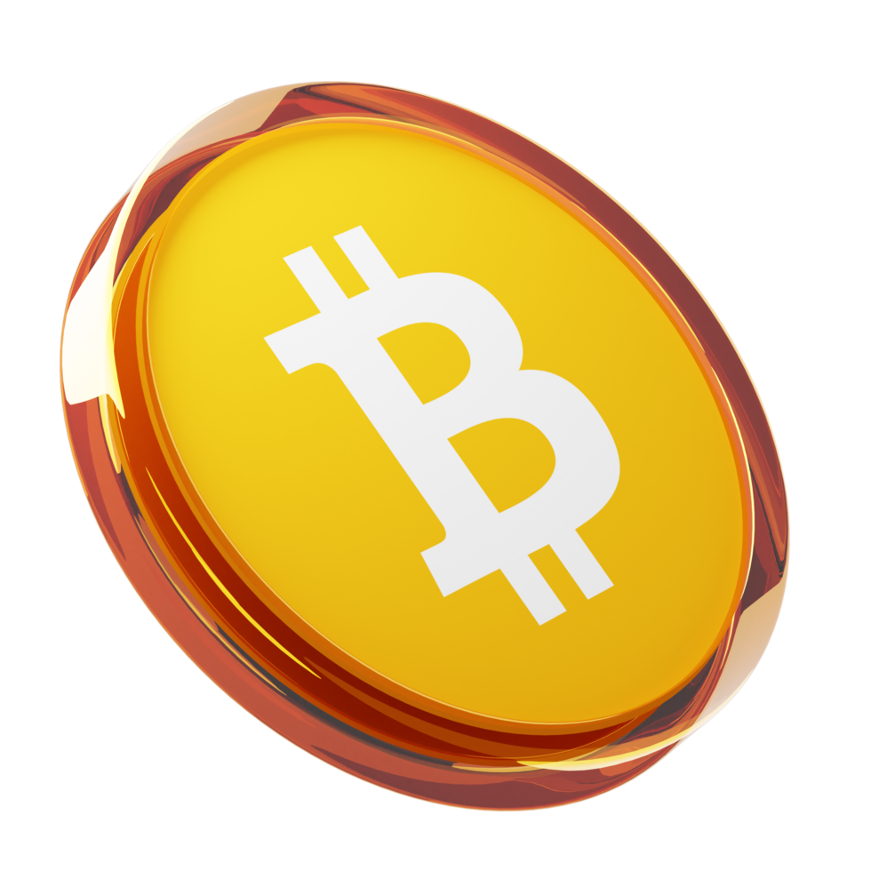 bitcoin btc vaso cripto moneda 3d ilustración png