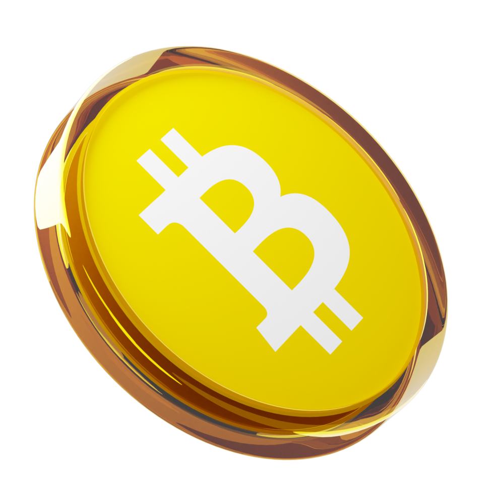 Bitcoin SV ,BSV Glass Crypto Coin 3D Illustration png